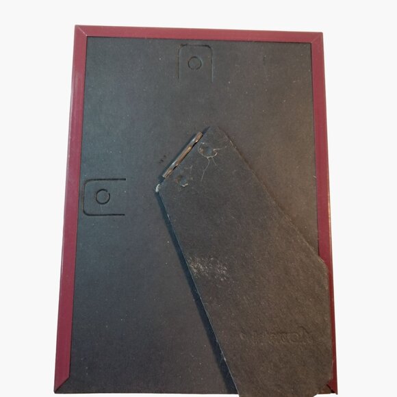 Red Metal Picture Frame Easel Contemporary Modern Minimalist 4x6 Photo - Picture 5 of 6